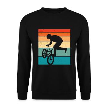 Bmx Retro Bmx Fahrrad - Unisex Pullover - Schwarz - Vorne - Alina (178cm) & Michal (187cm)