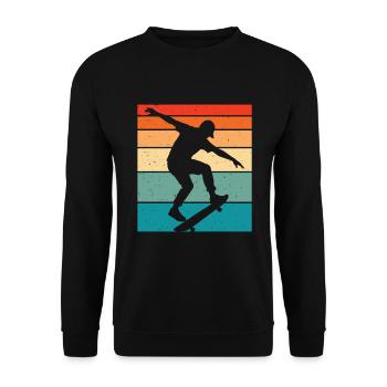Skaters Skate Kids Skateboarders - Unisex Sweatshirt - black - Front - Alina (178cm) & Michal (187cm)
