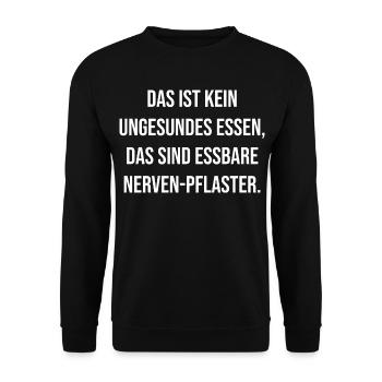 Citation de NervPflaster : Ironie comestible - Sweat-shirt Unisexe - noir - Devant - Alina (178cm) & Michal (187cm)