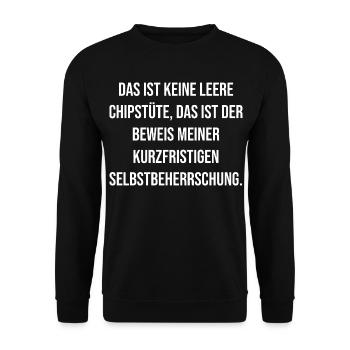Preuve de ma maîtrise de soi à court terme - Sweat-shirt Unisexe - noir - Devant - Alina (178cm) & Michal (187cm)