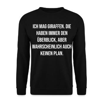 Girafes Vue d’ensemble Dire Chemise - Sweat-shirt Unisexe - noir - Devant - Alina (178cm) & Michal (187cm)
