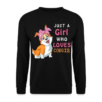 Just A Girl Who Loves Corgis Shirt - Unisex Sweatshirt - black - Front - Alina (178cm) & Michal (187cm)