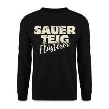 Sauerteig Flüsterer - Unisex Pullover - Schwarz - Vorne - Alina (178cm) & Michal (187cm)