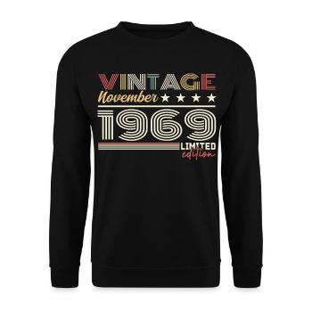 November 1969 - Unisex Sweatshirt - black - Front - Alina (178cm) & Michal (187cm)