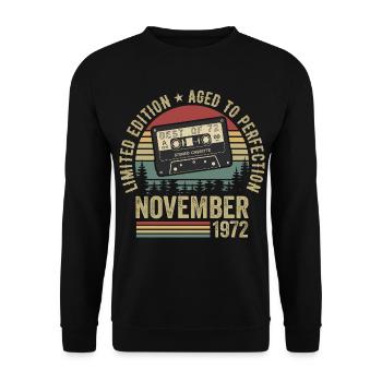 Novembre 1972 - Sweat-shirt Unisexe - noir - Devant - Alina (178cm) & Michal (187cm)