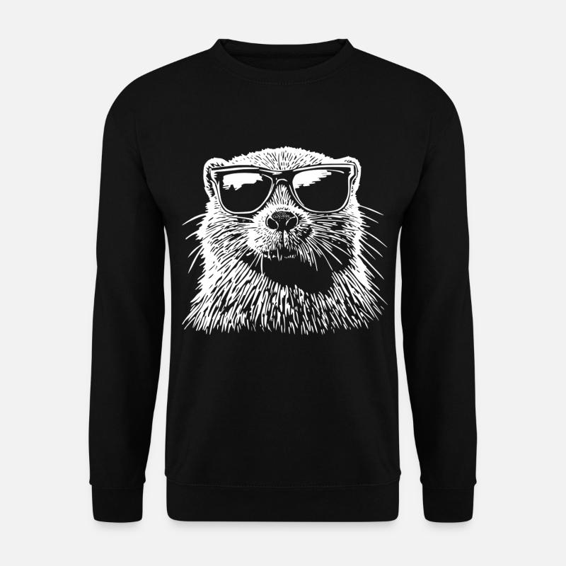 Cool Biber Sonnenbrille - Unisex Pullover - Schwarz