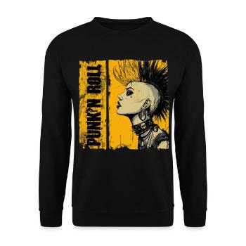 Punk'n Roll Girl - Unisex Sweatshirt - black - Front - Alina (178cm) & Michal (187cm)