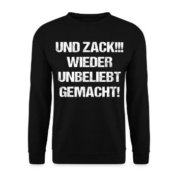 Et boum – rendu impopulaire à nouveau ! - Sweat-shirt Unisexe - noir - Devant - Alina (178cm) & Michal (187cm)