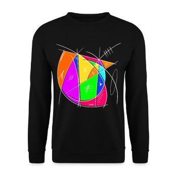 Colored Chaos Sign Art - Unisex Sweatshirt - black - Front - Alina (178cm) & Michal (187cm)