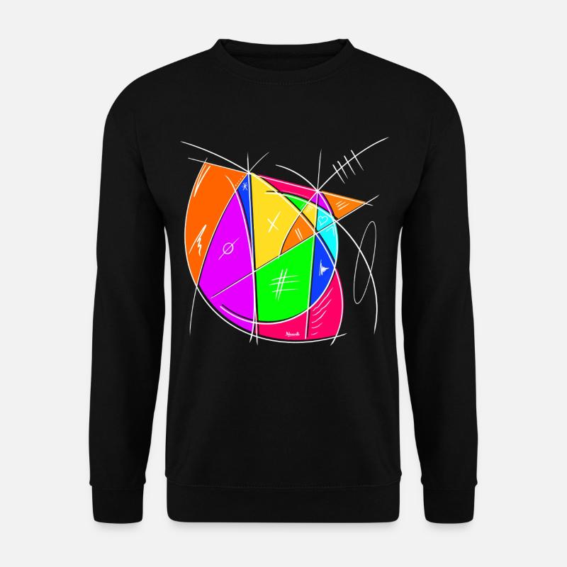 Farbiges Chaoszeichen Kunst - Unisex Pullover - Schwarz