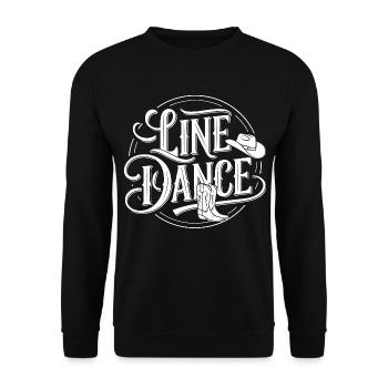 LineDance Cowboy Country Dance - Sweat-shirt Unisexe - noir - Devant - Alina (178cm) & Michal (187cm)