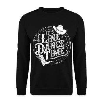 Lone Dance Time Cowboy - Unisex Pullover - Schwarz - Vorne - Alina (178cm) & Michal (187cm)