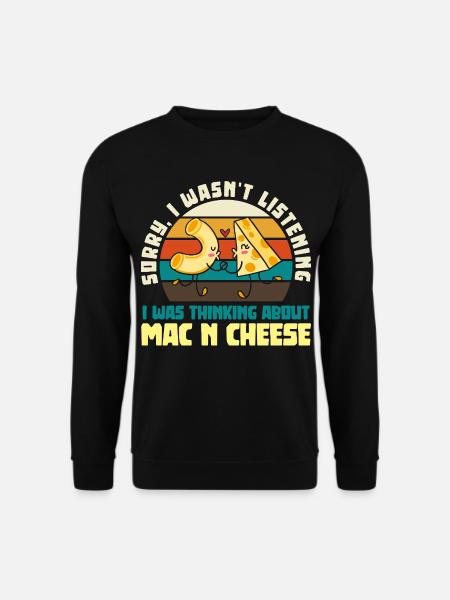 Mac and Cheese Liebes-Pärchen Retro - Unisex Pullover - Schwarz