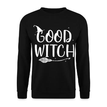 Good Witch Shirt – Funny Halloween Mom Tee - Unisex Sweatshirt - black - Front - Alina (178cm) & Michal (187cm)
