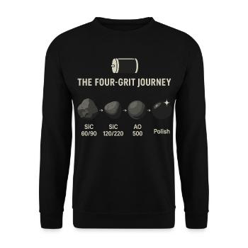 The Four-Grit Journey: Stone Polish Process - Unisex Sweatshirt - black - Front - Alina (178cm) & Michal (187cm)