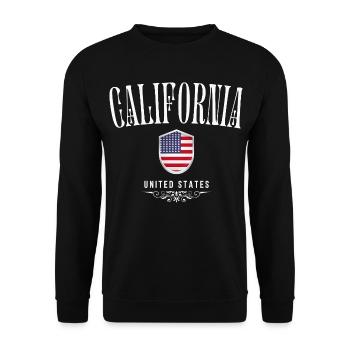 Californie USA, souvenir de Californie - Sweat-shirt Unisexe - noir - Devant - Alina (178cm) & Michal (187cm)