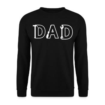 DAD Tool Letters - Unisex Sweatshirt - black - Front - Alina (178cm) & Michal (187cm)