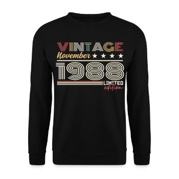 Novembre 1988 - Sweat-shirt Unisexe - noir - Devant - Alina (178cm) & Michal (187cm)