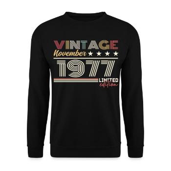 Novembre 1977 - Sweat-shirt Unisexe - noir - Devant - Alina (178cm) & Michal (187cm)