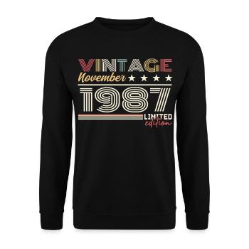 Novembre 1987 - Sweat-shirt Unisexe - noir - Devant - Alina (178cm) & Michal (187cm)