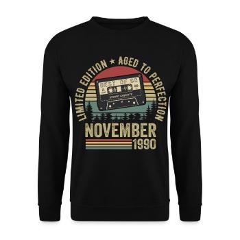 Novembre 1990 - Sweat-shirt Unisexe - noir - Devant - Alina (178cm) & Michal (187cm)
