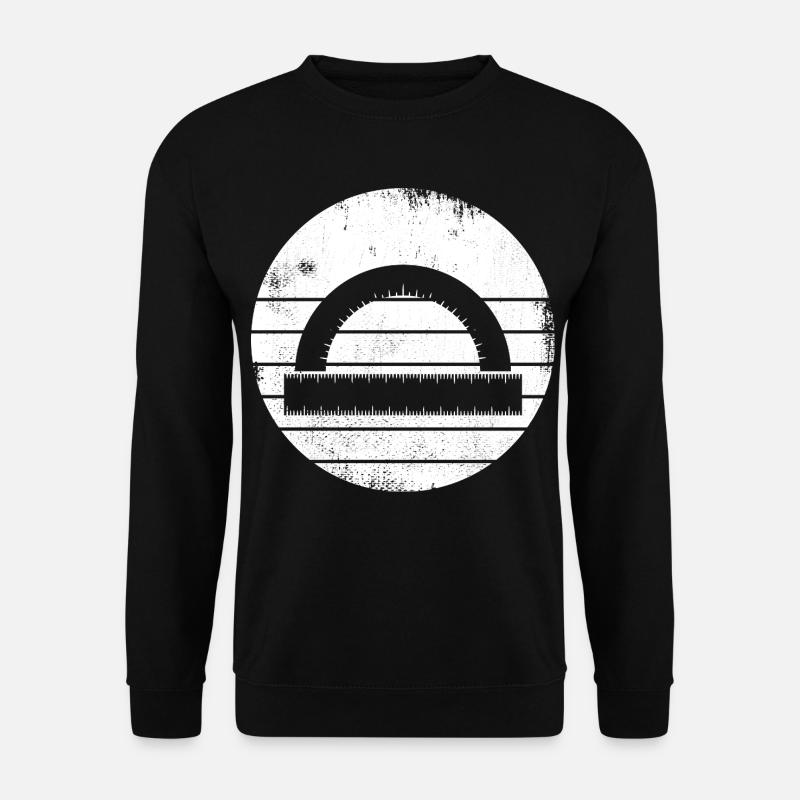 Halbkreiswinkelmesser - Unisex Pullover - Schwarz