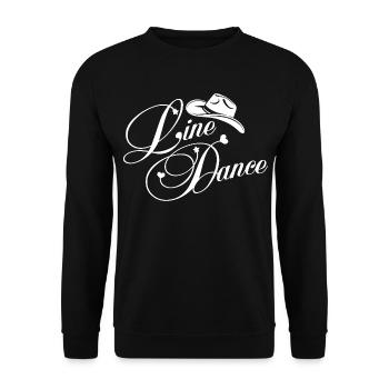 Line Dance Silhouette with Hat - Unisex Sweatshirt - black - Front - Alina (178cm) & Michal (187cm)