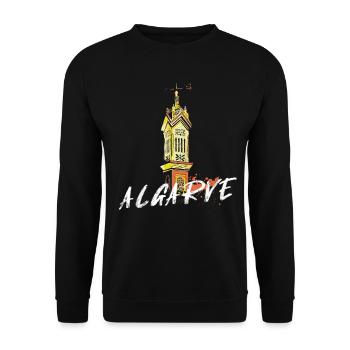 Cheminée traditionnelle de l'Algarve au Portugal - Sweat-shirt Unisexe - noir - Devant - Alina (178cm) & Michal (187cm)