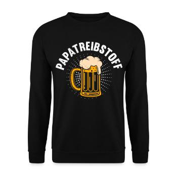 Future Father DADDY FUEL Beer Fan Funny - Unisex Sweatshirt - black - Front - Alina (178cm) & Michal (187cm)