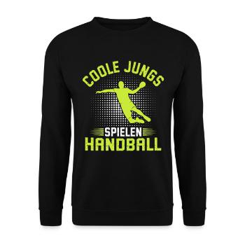 Garçons cool jouant au handball joueurs de handball - Sweat-shirt Unisexe - noir - Devant - Alina (178cm) & Michal (187cm)