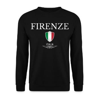 Florence Italy, I love Florence - Unisex Sweatshirt - black - Front - Alina (178cm) & Michal (187cm)