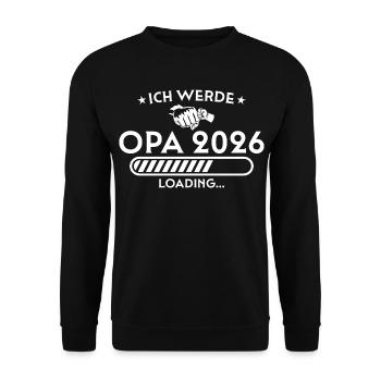 I'm going to be a grandpa 2026 - Pregnancy announcement - Unisex Sweatshirt - black - Front - Alina (178cm) & Michal (187cm)