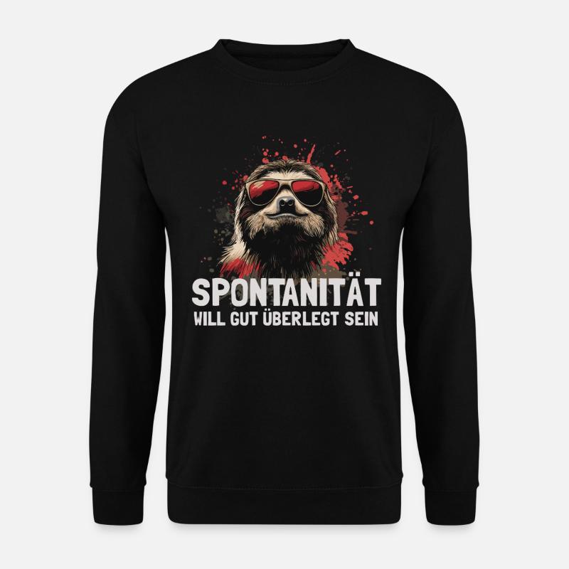 Chilled sloth with sunglasses - Unisex Sweatshirt - black