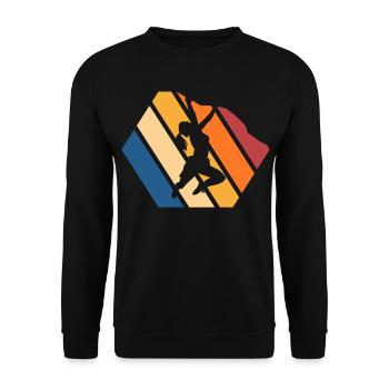 Dynamische Streetdance Silhouette - Unisex Pullover - Schwarz - Vorne - Alina (178cm) & Michal (187cm)