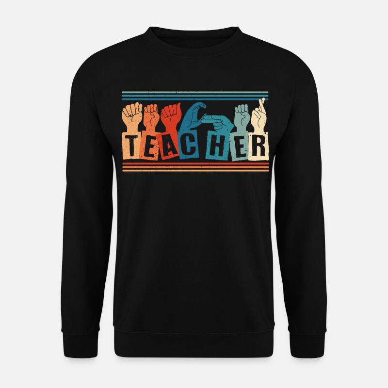 ASL Sign Language Interpreter - Unisex Sweatshirt - black