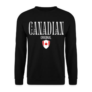 Original Canadian, I love Canada - Unisex Sweatshirt - black - Front - Alina (178cm) & Michal (187cm)