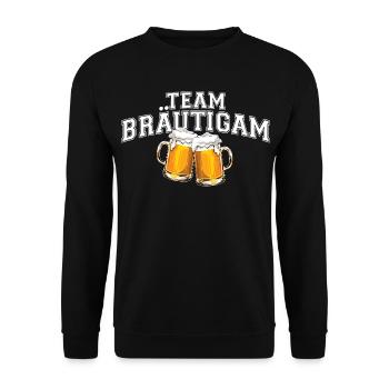 Bachelor Party - Team Groom - Unisex Sweatshirt - black - Front - Alina (178cm) & Michal (187cm)
