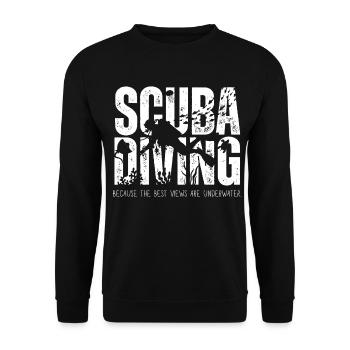Scuba Diving Underwater Views - Unisex Sweatshirt - black - Front - Alina (178cm) & Michal (187cm)