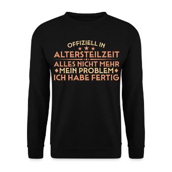 Retraite partielle Adieu collègue de travail Retraite anticipée - Sweat-shirt Unisexe - noir - Devant - Alina (178cm) & Michal (187cm)