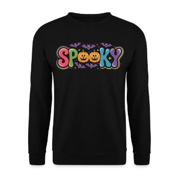 Spooky Kids Halloween Lettering - Unisex Sweatshirt - black - Front - Alina (178cm) & Michal (187cm)