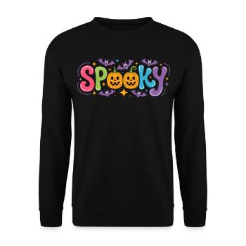 Effrayant Halloween Lettres de couleur - Sweat-shirt Unisexe - noir - Devant - Alina (178cm) & Michal (187cm)