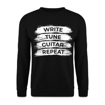 Routine du guitariste - Sweat-shirt Unisexe - noir - Devant - Alina (178cm) & Michal (187cm)
