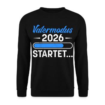 Future Dad FATHER MODE 2026 STARTS - Unisex Sweatshirt - black - Front - Alina (178cm) & Michal (187cm)