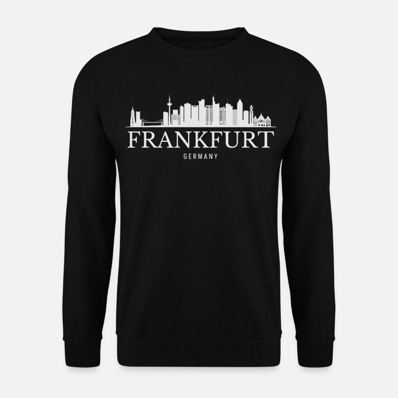 Frankfurter Skyline, Frankfurt Deutschland - Unisex Pullover - Schwarz