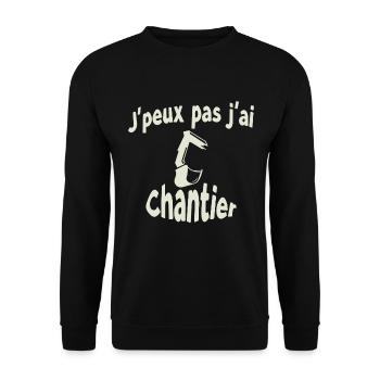 I can't I have a job site - Unisex Sweatshirt - black - Front - Alina (178cm) & Michal (187cm)
