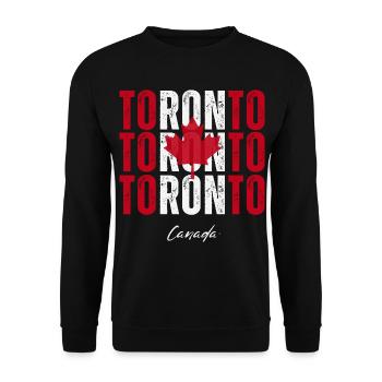 Toronto, Kanada, ich liebe Toronto - Unisex Pullover - Schwarz - Vorne - Alina (178cm) & Michal (187cm)