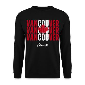 Vancouver Canada, I love Vancouver - Unisex Sweatshirt - black - Front - Alina (178cm) & Michal (187cm)