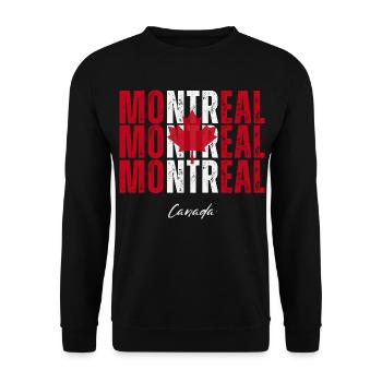 Montreal Canada, I love Montreal - Unisex Sweatshirt - black - Front - Alina (178cm) & Michal (187cm)