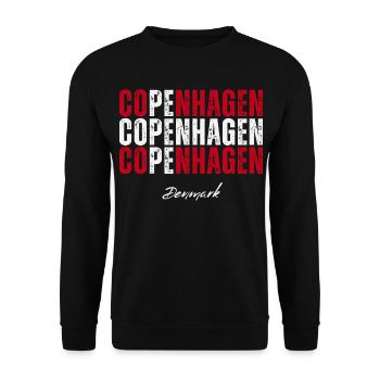 Copenhagen Denmark, memory of Copenhagen - Unisex Sweatshirt - black - Front - Alina (178cm) & Michal (187cm)