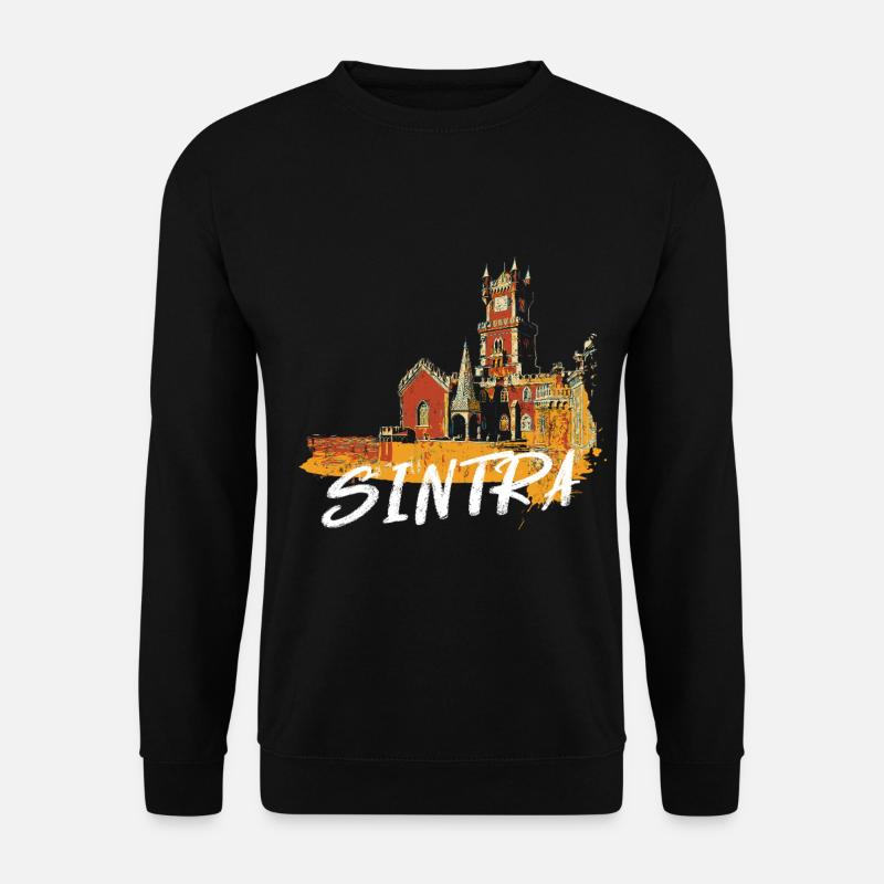 Pena Sintra Palast bunte Illustration - Unisex Pullover - Schwarz